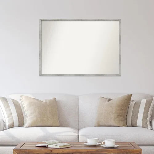 Miniatura 1078 de Amanti Art Espejo de baño blanco para sobre el fregadero, 32 x 45 pulgadas, espejo de tocador rectangular blanco esbelto, marco de madera moderno
