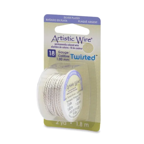 Miniatura 24 de Artistic Wire, Alambre de cobre de color resistente al deslustre calibre 20 / 0.032 in, torsión redonda, color latón antiguo, 8 yd / 24.0 ft