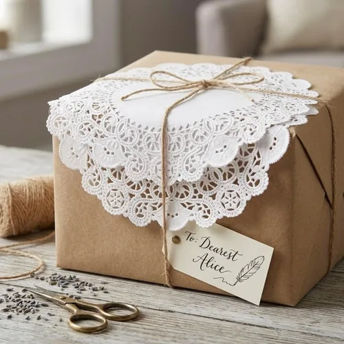 Miniatura 5 de Paquete de 100 tapices de encaje de papel blanco de 10 pulgadas, redondos, desechables, para pasteles, pasteles, aperitivos, bodas y decoración
