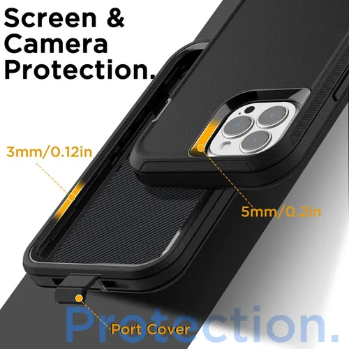 Miniatura 6 de AICase Funda para iPhone 12 Pro Max (6.7"), resistente protección contra caídas, cuerpo completo, a prueba de golpes, a prueba de polvo, protección