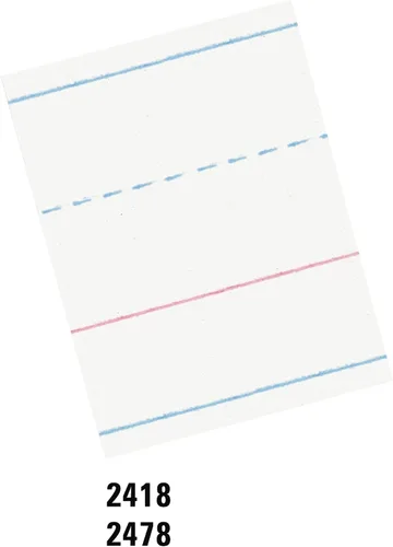 Miniatura 4 de Pacon Papel de Escritura a Mano, Zaner-Bloser Grados Pre-K y K, Rayado 1-1/8" x 9/16" x 9/16", 10-1/2" x 8", Reglado Largo, 40 Hojas