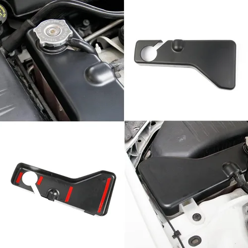 Miniatura 6 de crosselec Cubierta de tapa de tanque de refrigerante negro mate para Dodge Challenger Charger Chrysler 300/300c 2011-2021