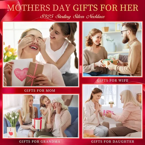 Miniatura 7 de Hidepoo Collares con inicial de corazón de rosa, regalos para mujer, plata de ley S925, collar con colgante de corazón, joyería para el día