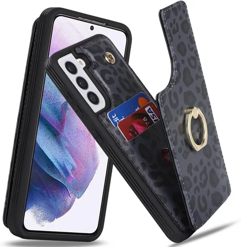 Miniatura 58 de Lipvina Funda para Samsung Galaxy A03s con tarjetero, Galaxy A03s Funda tipo cartera para mujer, tarjetero de crédito, soporte de anillo, fundas