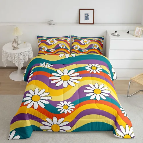 Miniatura 25 de Feelyou Southwest Native Juego de Ropa de Cama para Niños y Niñas Juego de Edredón Geométrico del Suroeste Tamaño Twin Edredón Tribal Decoración