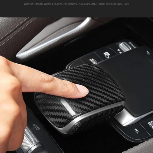 Miniatura 4 de Marco de panel de cambio de marchas de fibra de carbono real para consola central de automóvil, cubierta protectora para Mercedes Benz GLE W167 GLE