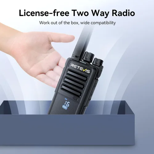 Miniatura 5 de Retevis RT68H Walkie Talkies de largo alcance, radio resistente de 2 vías con auricular, 1200 mAh, pantalla oculta, silenciamiento de 9 niveles