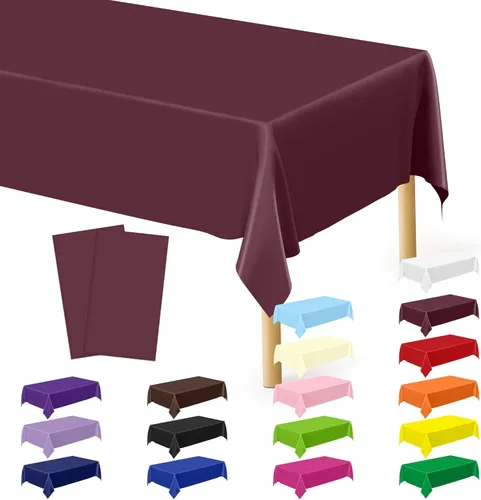 Miniatura 16 de Suministros de regreso a clases, 2 manteles de 108 x 54 pulgadas, manteles desechables coloridos para el primer día de escuela, rectangular