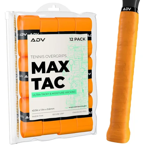 Miniatura 14 de ADV MaxTac Tacky Tennis Overgrip - Paquete de 6 Empuñaduras de Tenis Antideslizantes Extremadamente Pegajosas Overgrip - Cinta de Agarre