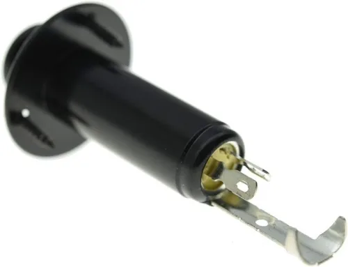 Miniatura 5 de KAISH 0.250 in Guitarra eléctrica acústica Bajo Mono Endpin Salida Jack Correa Botón Jack Socket Negro