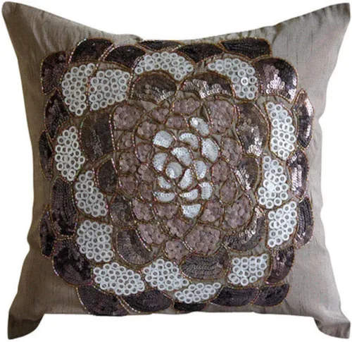 Miniatura 22 de The HomeCentric Fundas de almohada, fundas de cojín decorativas marrones para sofá de 16 x 16 pulgadas (15.7 x 15.7 in), cojines jacquard, 7. Marrón