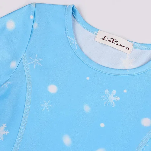 Miniatura 4 de LaBeca - Vestido sin mangas o de manga larga para niñas, vestidos casuales con diseño de unicornio o sirena para niñas pequeñas o grandes