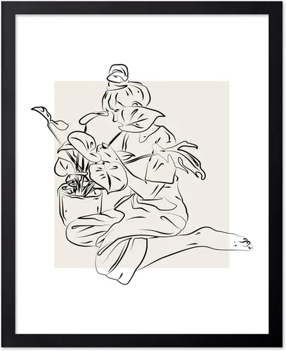 Miniatura 12 de Poster Master Póster de peonías – Estampado de flores retro – Ilustración floral – Ilustración en blanco y negro – Diseño de línea y abstracto