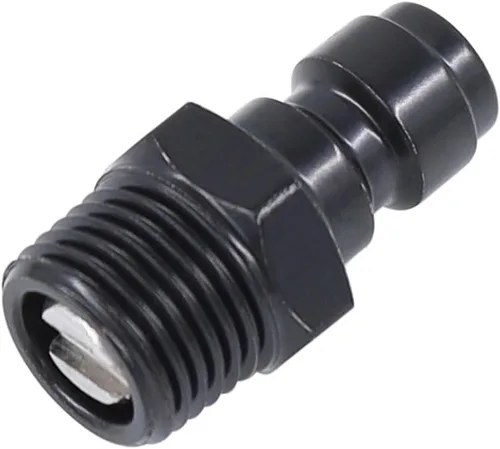 Miniatura 9 de Adaptador de enchufe de desconexión rápida de 0.315 in, accesorios de carga de herramientas de aire de rosca macho BSPP de acero inoxidable de 1/8