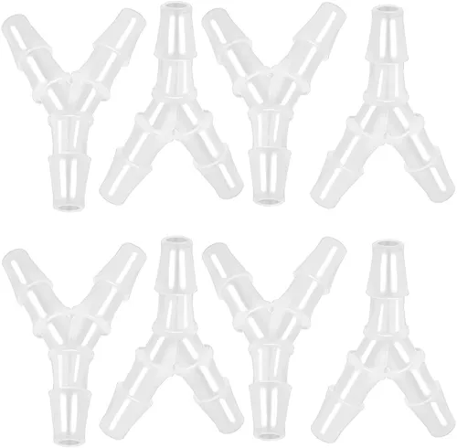 Adaptador de manguera de 1/2 pulgada con púas iguales en forma de Y de 3 vías de plástico empalmador empalmador adaptador de unión para tubería de