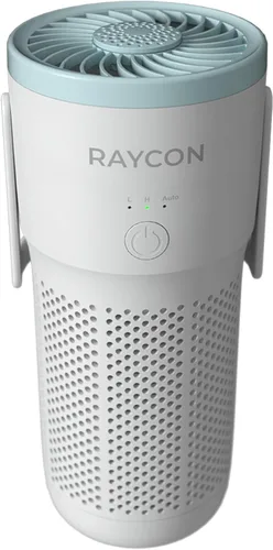 Raycon Purificador de aire portátil, filtro HEPA reemplazable H13, velocidades ajustables, difusor de fragancia 2 en 1 y purificador de aire,