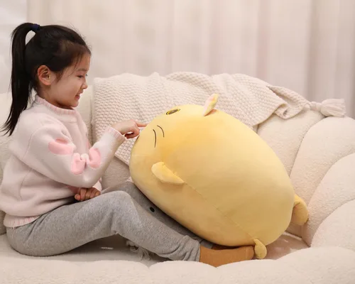 Miniatura 4 de YESGIRL Almohada de felpa de gato súper suave de 20 pulgadas, adorable juguete de peluche, peluche de gato kawaii gordito para niños y niñas, bonita