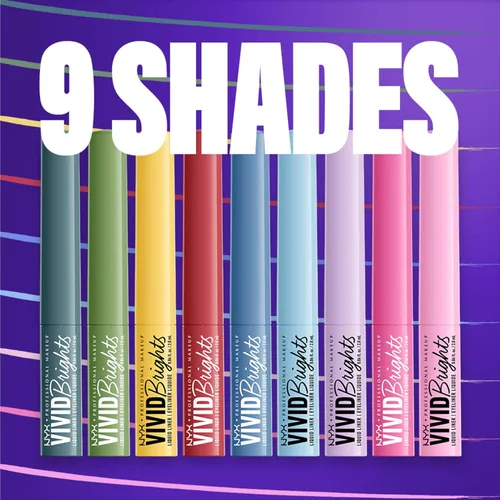 Miniatura 5 de NYX PROFESSIONAL MAKEUP Vivid Brights Delineador Líquido, Delineador de Ojos Resistente a las Manchas con Punta Precisa - On Red 04 en rojo