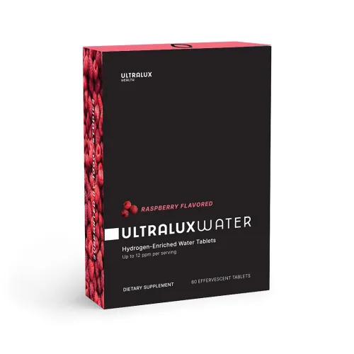 UltraLux Health Tabletas de agua de hidrógeno, sabor frambuesa, 60 unidades, apoyo de energía y enfoque, hasta 12 partes por millón (ppm)