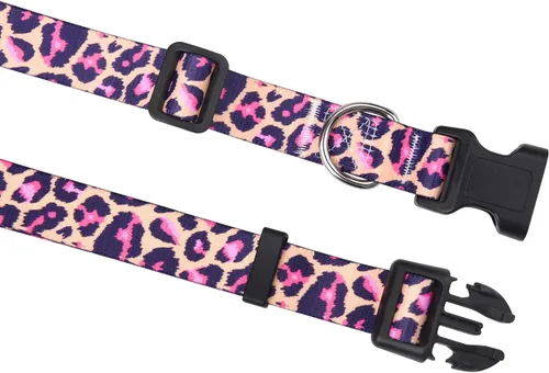 Miniatura 5 de Mihqy - Collar de perro, patrones geométricos florales, tribales, bohemios, collar de estilo étnico, suave y ajustable, para perros pequeños, Pink
