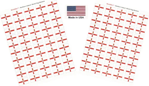 Miniatura 170 de 100 calcomanías de la bandera de Alaska; 1.5" x 1" hechas en Estados Unidos, calcomanías autoadhesivas de la bandera del estado para álbumes