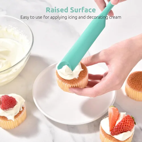 Miniatura 8 de U-Taste Espátula de silicona para frasco de masa madre: esparcidor de mermelada largo y delgado de grado alimentario, palo de agitación resistente