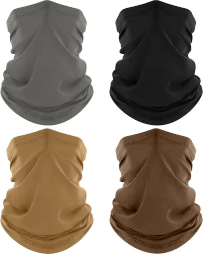 Miniatura 17 de ROXUN Paquete de 4 Polainas para Cuello, Bufanda con Protección UV, Máscara Facial Transpirable y Refrescante, Bandana para Senderismo