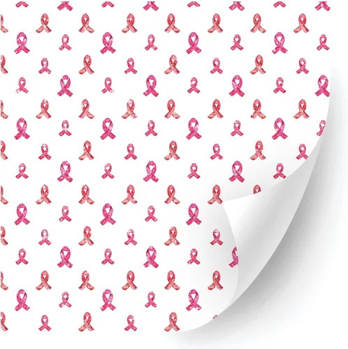 Miniatura 23 de HTV4U Vinilo de transferencia de calor con estampado de concienciación sobre el cáncer de mama con purpurina (cinta rosa bebé, 12 x 12 pulgadas)