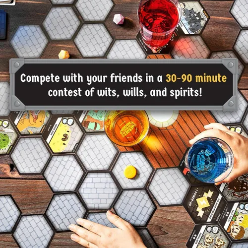 Miniatura 6 de Rollacrit Heroes of Barcadia Juego de Tablero – Juego de Fiesta con Sistema Liquid Life™ y Piezas Impermeables