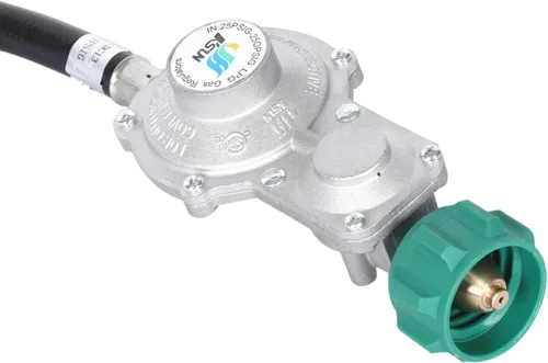 Miniatura 3 de GasSaf Regulador de propano de dos etapas de 5 pies con manguera para generador de combustible dual, electrodomésticos de RV, estufa de gas y más