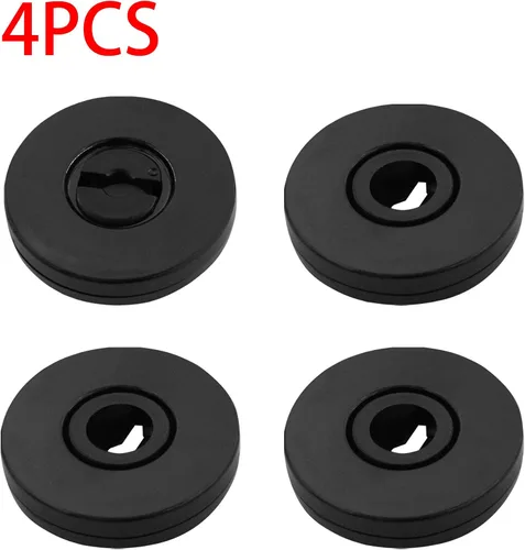 Miniatura 2 de 4 Piezas Negro 2 pulgadas Acrílico Lazy Susan Organizador Giratorio de Mesa con Rodamientos - Placa Giratoria Redonda para Estante de Especias