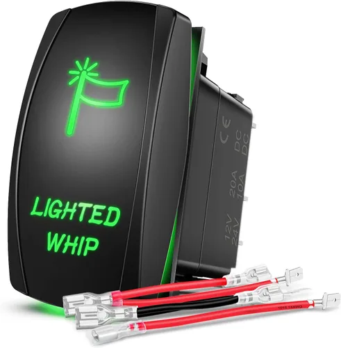 Miniatura 31 de Nilight NI-RS05 Interruptor basculante de barra de luz LED de 5 pines con láser, luces traseras, 20 A/12 V, 10 A/24 V, juego de cables de puente, 2