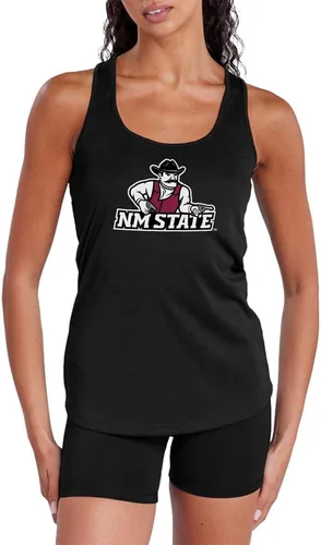 Miniatura 407 de Camiseta deportiva sin mangas oficial de NCAA Collegiate para mujer, con espalda cruzada, colección con logotipo primario