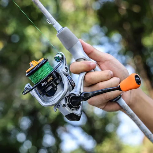 Miniatura 8 de Combos de caña de pescar giratoria y carrete Sougaiyang con manillas vacías de grafito de 2 piezas para pesca de bass Girando con carrete 2000