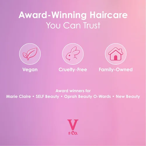 Miniatura 8 de V&Co. Curly Pop - Acondicionador definidor de rizos, sin sulfatos y sin parabenos, cuidado hidratante del cabello con péptidos, aminoácidos y aceite
