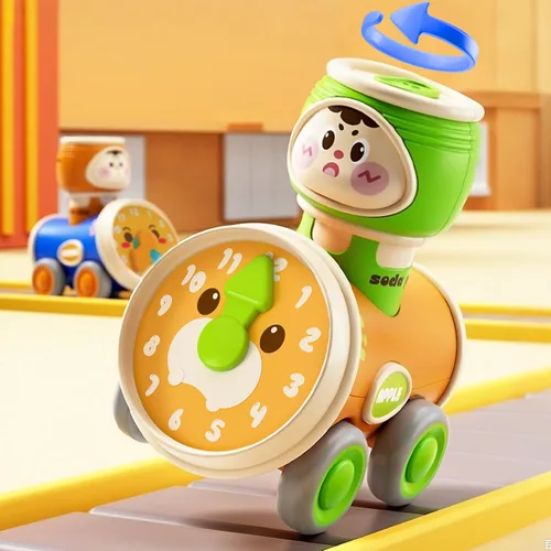 Miniatura 3 de iPlay, iLearn Press to Go - Juego de juguetes de coche para niños pequeños de 1 a 3 años, coches de carreras de fricción para bebés, juego