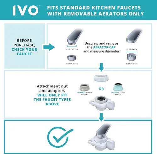 Miniatura 3 de Filtro de Agua IVO para Grifo de Lavabo – 4 Etapas con Tecnología de Microfiltración – Elimina Cloro, Óxido, Sedimentos y Contaminantes