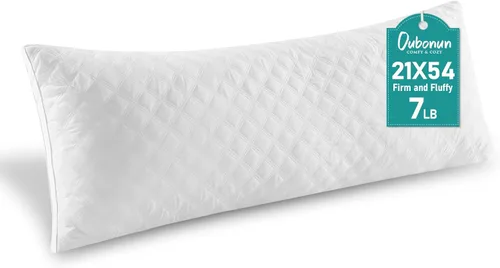 Oubonun - Almohada de cuerpo completo para dormir - Almohada corporal ajustable firme y esponjosa para adultos - Almohada larga y grande para la