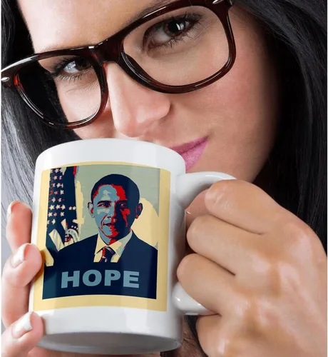 Miniatura 2 de 3dRose President Barack Obama in Hope Pop Art - Taza de 11 onzas