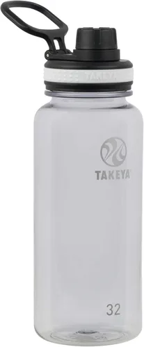 Miniatura 23 de Takeya Tritan - Botella de Agua Deportiva con Tapa de Boquilla - Sin BPA y Apta para Lavavajillas - Botella Reutilizable con Asa en la Tapa - Rosa