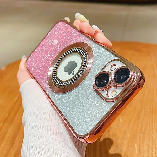 Miniatura 195 de Misscase Funda magnética con purpurina para iPhone 11 compatible con MagSafe, protección completa, delgada, a prueba de golpes, antiarañazos