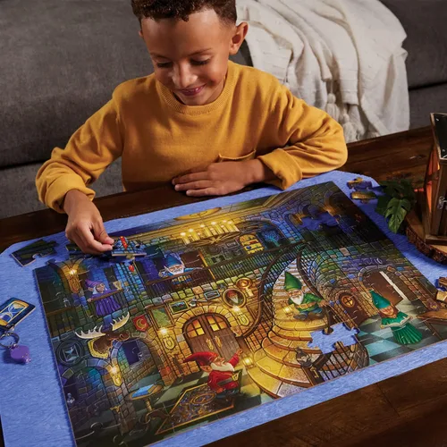 Miniatura 2 de Peaceable Kingdom Gnomos Seek and Find Puzzle de 100 piezas incluidas, luz negra, rompecabezas grande regalo para niños a partir de 6 años - Gnomos