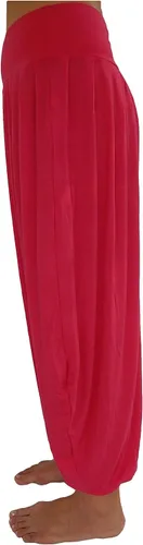 Miniatura 17 de Lovely Creations Pantalones holgados con cintura elástica y harem Aladdin para mujer