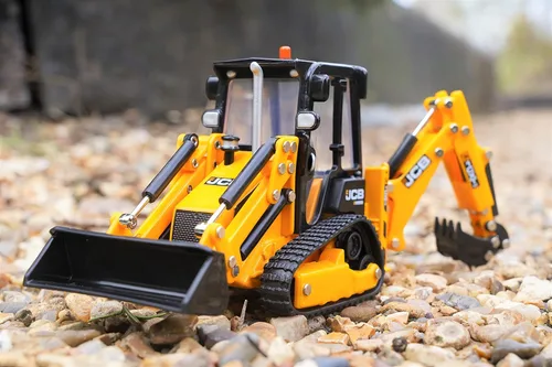 Miniatura 5 de Britains JCB Farm Tomy Toys, retroexcavadora de orugas, camión JCB 1CXT 132, juguete coleccionable, juguetes de granja a escala 132, adecuados