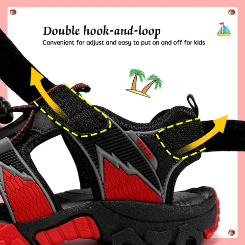 Miniatura 3 de VITUOFLY Sandalias para niños al aire libre senderismo deportes sandalias niñas piscina playa zapatos de verano zapatos de agua zapatillas