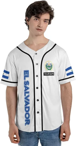 Miniatura 5 de Camiseta personalizada de béisbol de El Salvador, camiseta de orgullo de la bandera de El Salvador, camiseta salvadoreña, camiseta de El Salvadoreña