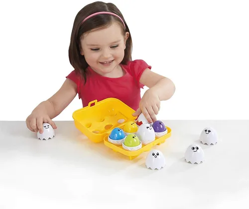 Miniatura 5 de Kidoozie Peek N Peep Eggs - Juguete de clasificación y apilamiento mentalmente estimulante para edades de 1 año en adelante, una forma divertida