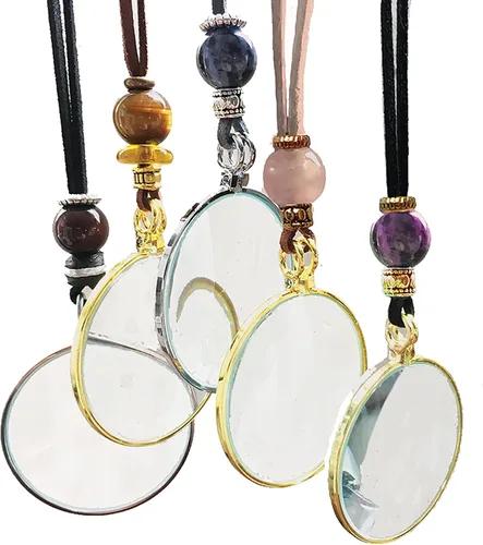 by Wendra Collar con aumento, elementos naturales para aumentar la visión y la energía. ¡Deja tus lentes de lectura en casa! La Loupe