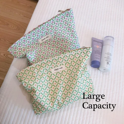 Miniatura 2 de STARDW Bolsa de maquillaje floral estética, bonita bolsa de cosméticos pequeña para mujeres y niñas, bolsa de aseo de viaje, bolsa de maquillaje