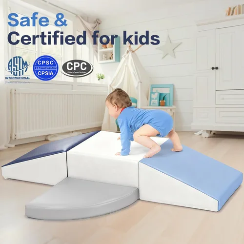 Miniatura 3 de Sumbababy Bloques de Espuma para Escalar para Niños Pequeños: Bloques de Espuma de Cuero PU para Juego Activo de Niños - Juguetes de Escalada
